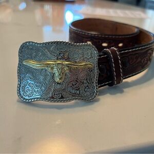 Children’s- Longhorn Western Cowboy belt. Vintage